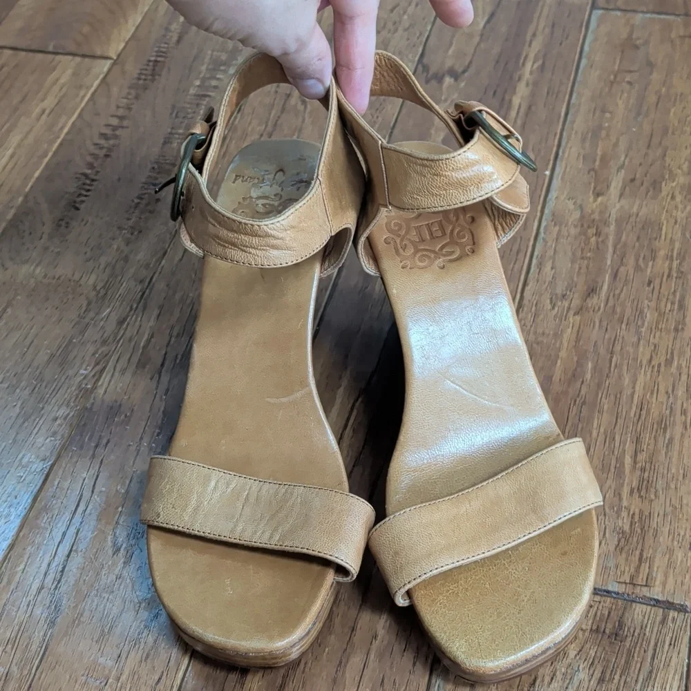Bali ELF Dreamer Platform Tan Wedge Sandals
